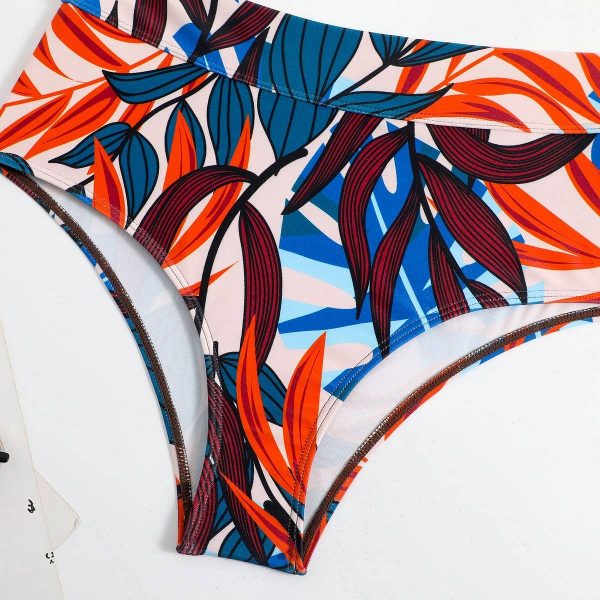High Waist Bikini Set - Solid Color Swimsuit