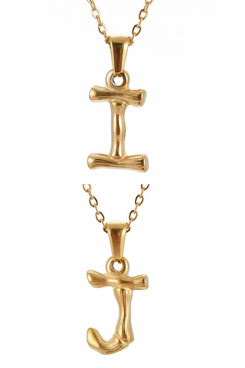 FASHION TEXTURE ALPHABET INITIAL NECKLACE_CWAJE223