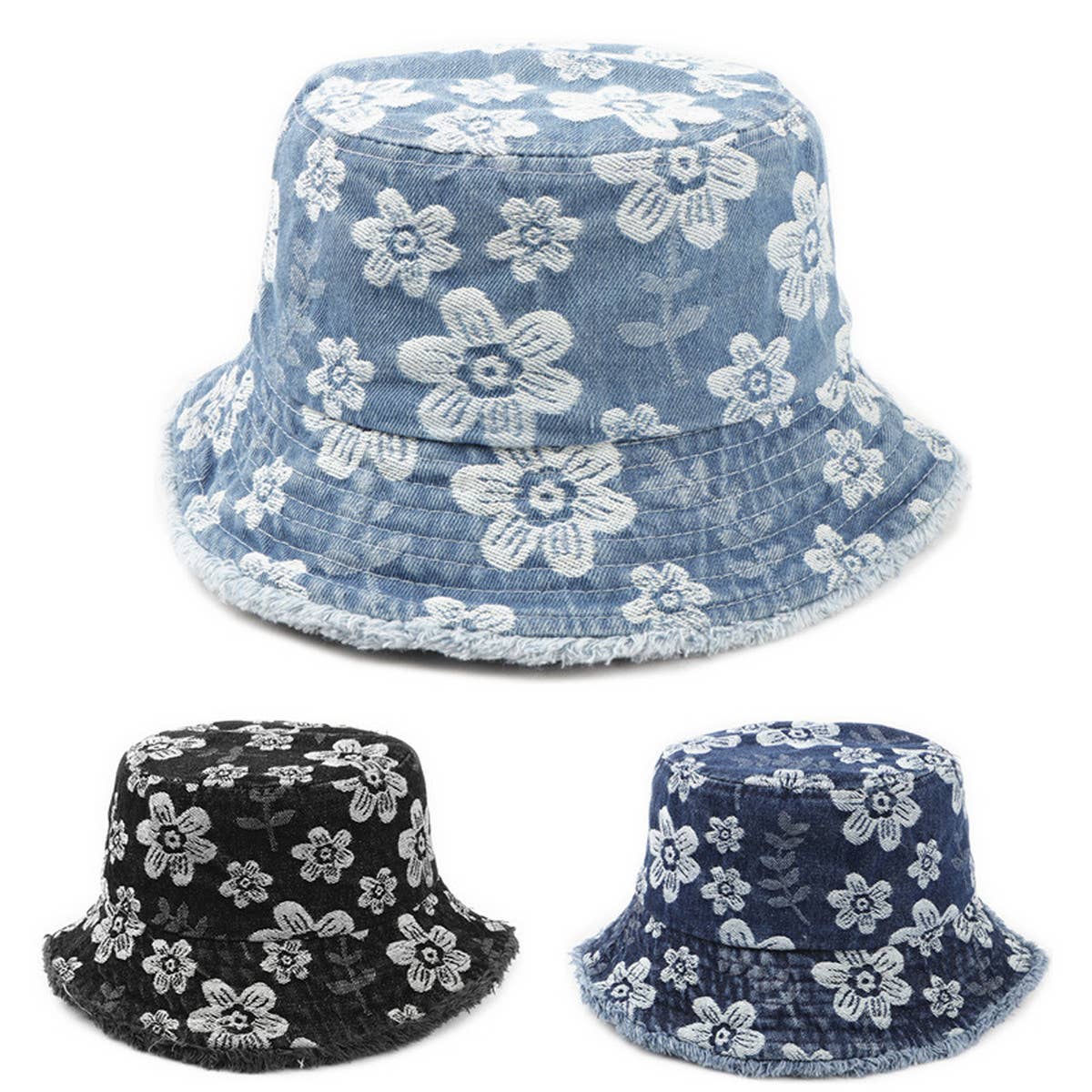 FRESH FLOWER EMBROIDERED BUCKET HAT_CWAH1550