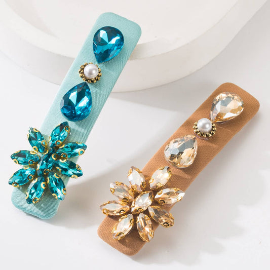 French rhinestone hairpin luxury side bangs clip_CWAHA1774
