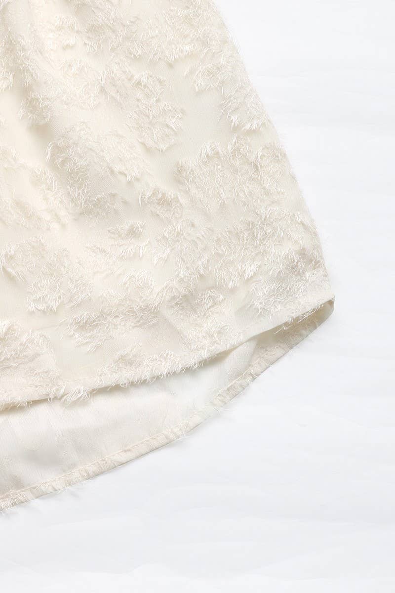 CWDSD7834_RUFFLE SLEEVE BACKLESS HOLLOW OUT SUMMER DRESS