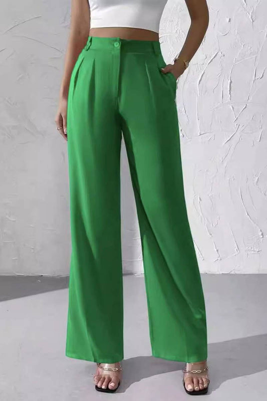 CWBLP1976_CHIC HIGH-WAISTED DRAPED WIDE LEG TROUSERS