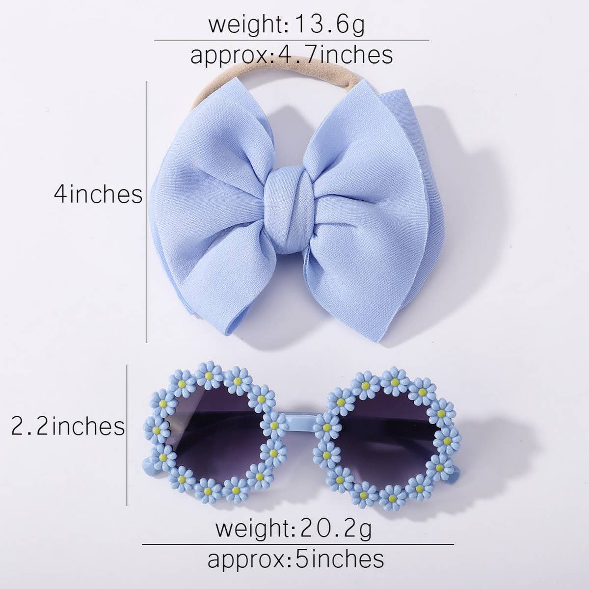 Summer Bow Headband & Sunglasses Set for Kids_CWAHA6744