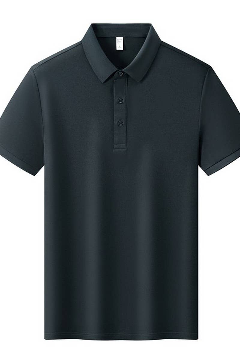 CWTBLS02431_SOLID COLOR MULBERRY SILK LAPEL POLO SHIRT