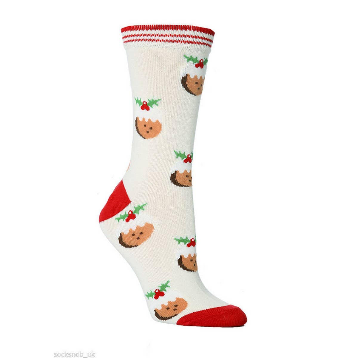 CWMS0812_Christmas Personality Elk Snowflake Santa Red Socks