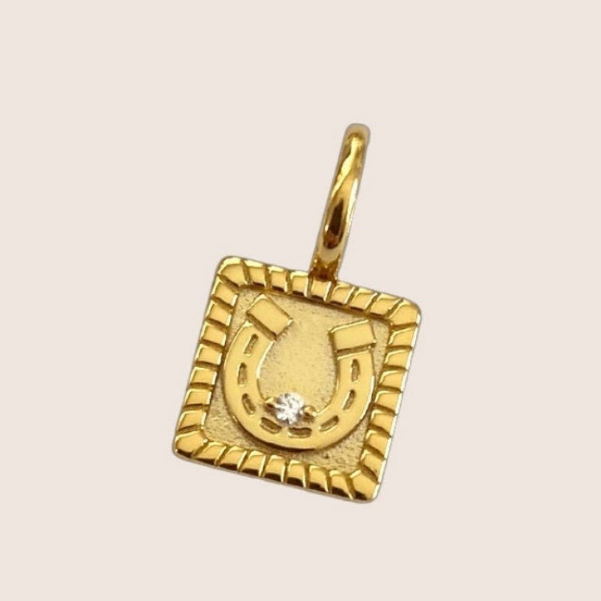 Stainless steel U-shaped necklace with zirconium_CWMM5600