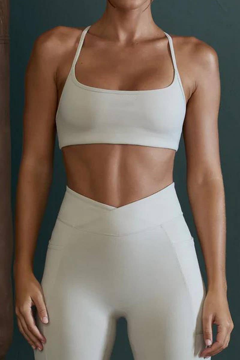 CWTTK0413_SOLID COLOR CASUAL YOGA SPORT BRA VEST TOP