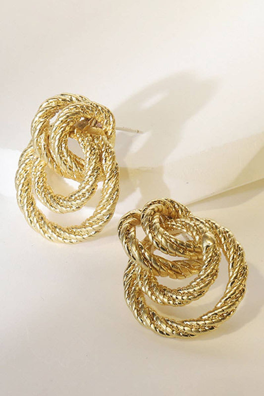 TWIST DESIGN STUD EARRINGS
