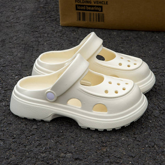 THICK-SOLED RETRO HOLE SANDALS