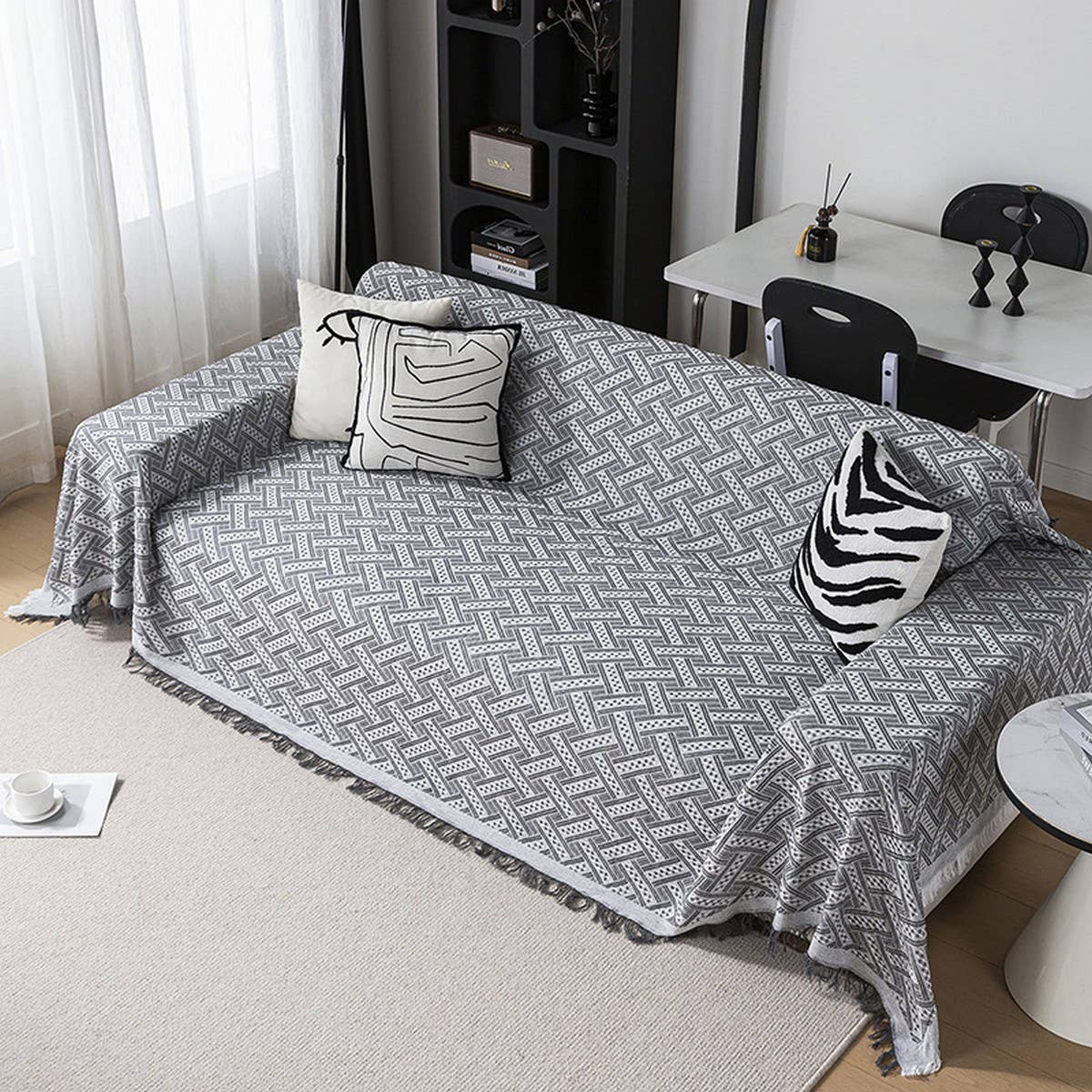 Double-Sided Cotton Sofa Cover Blanket