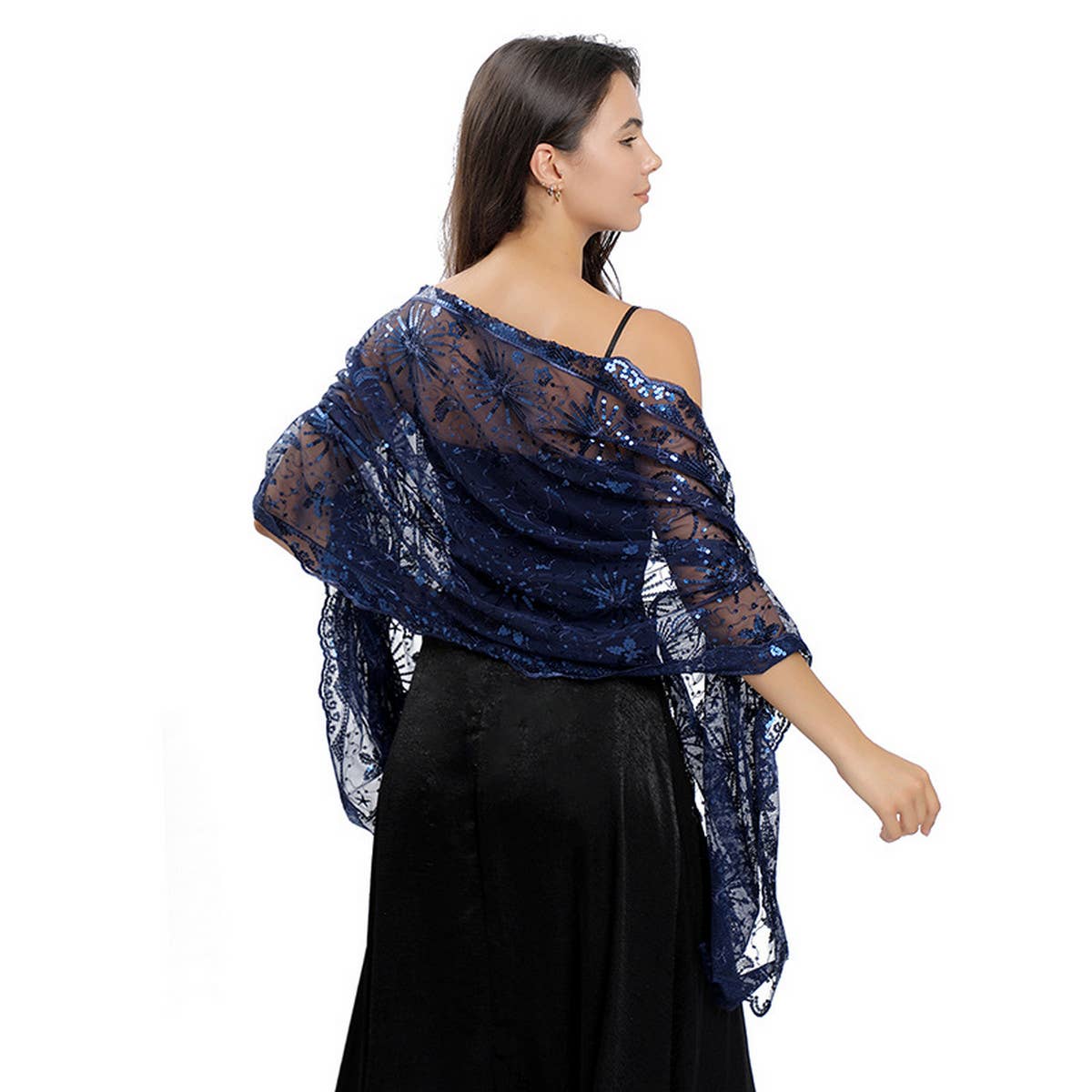STARS AND MOON EMBROIDERED SHAWL_CWASC1079
