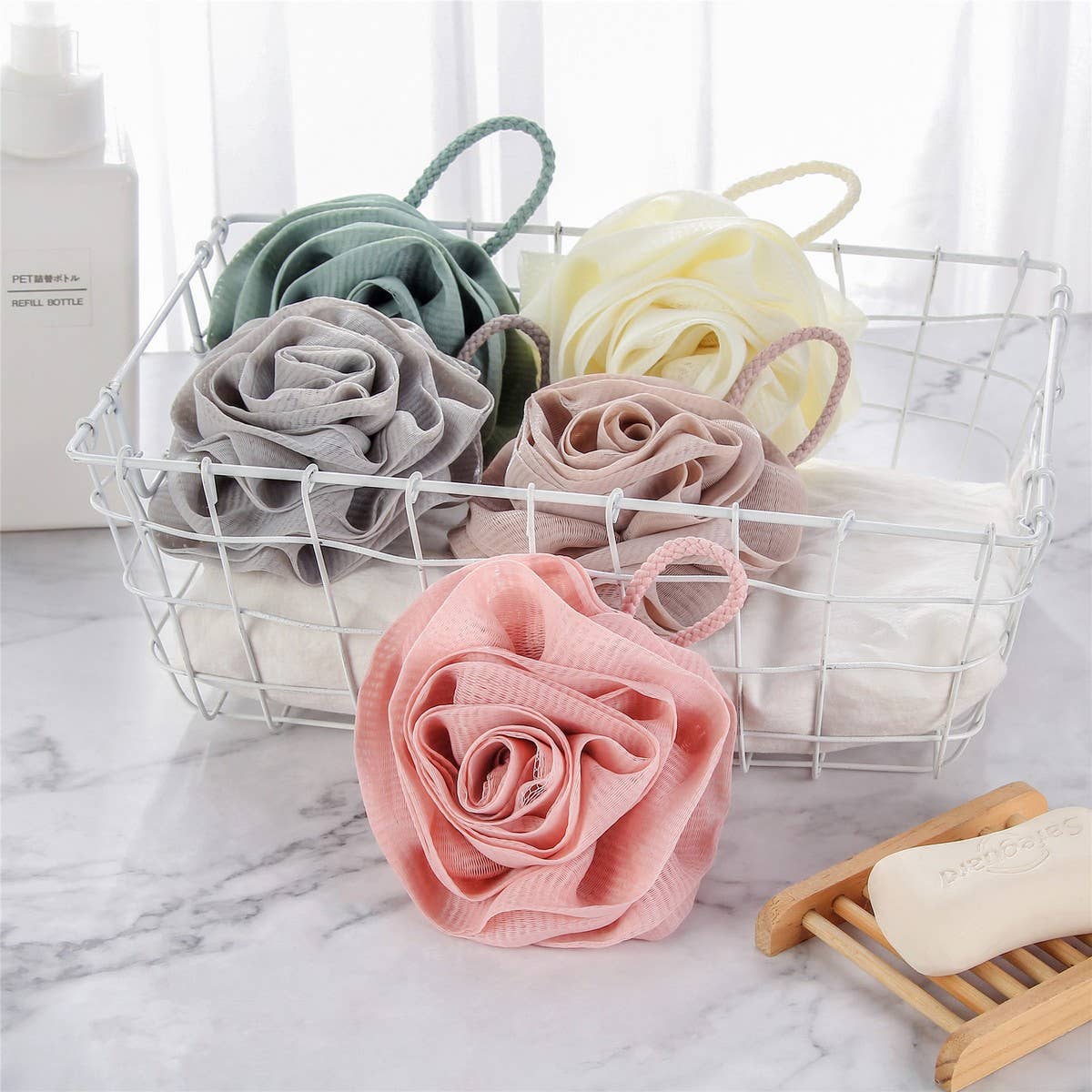 CWMM9147_GIRLY BATH FLOWER BATH BALL BUBBLE SOFT BATH