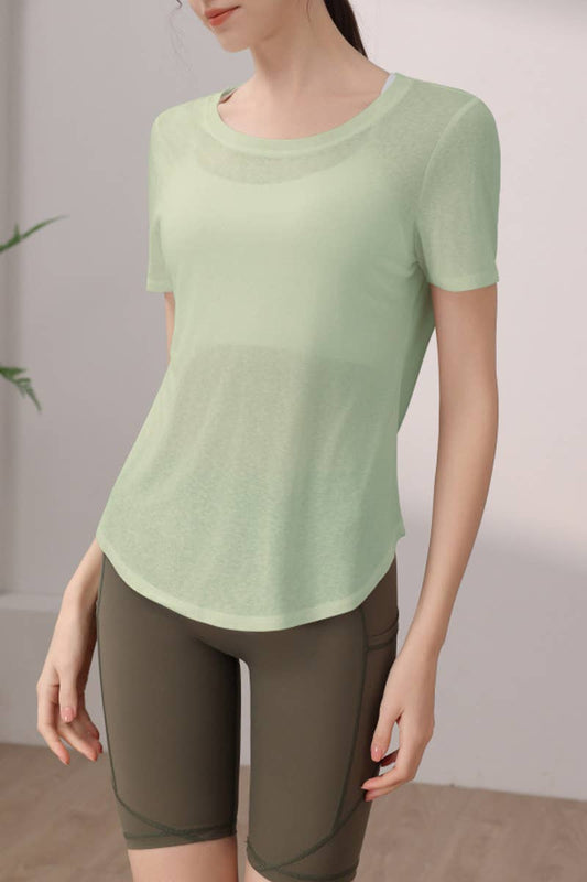 CWTTSL0371_NEW TENCEL SNOWFLAKE BACK SPORTS TOP