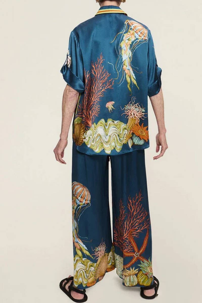CWSS1231_FASHION PRINTED LOOSE CASUAL VACATION SUIT