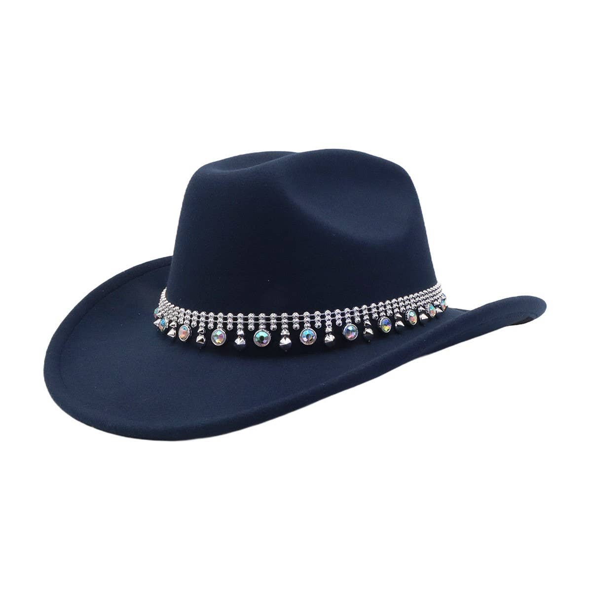 Western Ethnic Wool Fedora Hat for Fall & Winter_CWAH04474