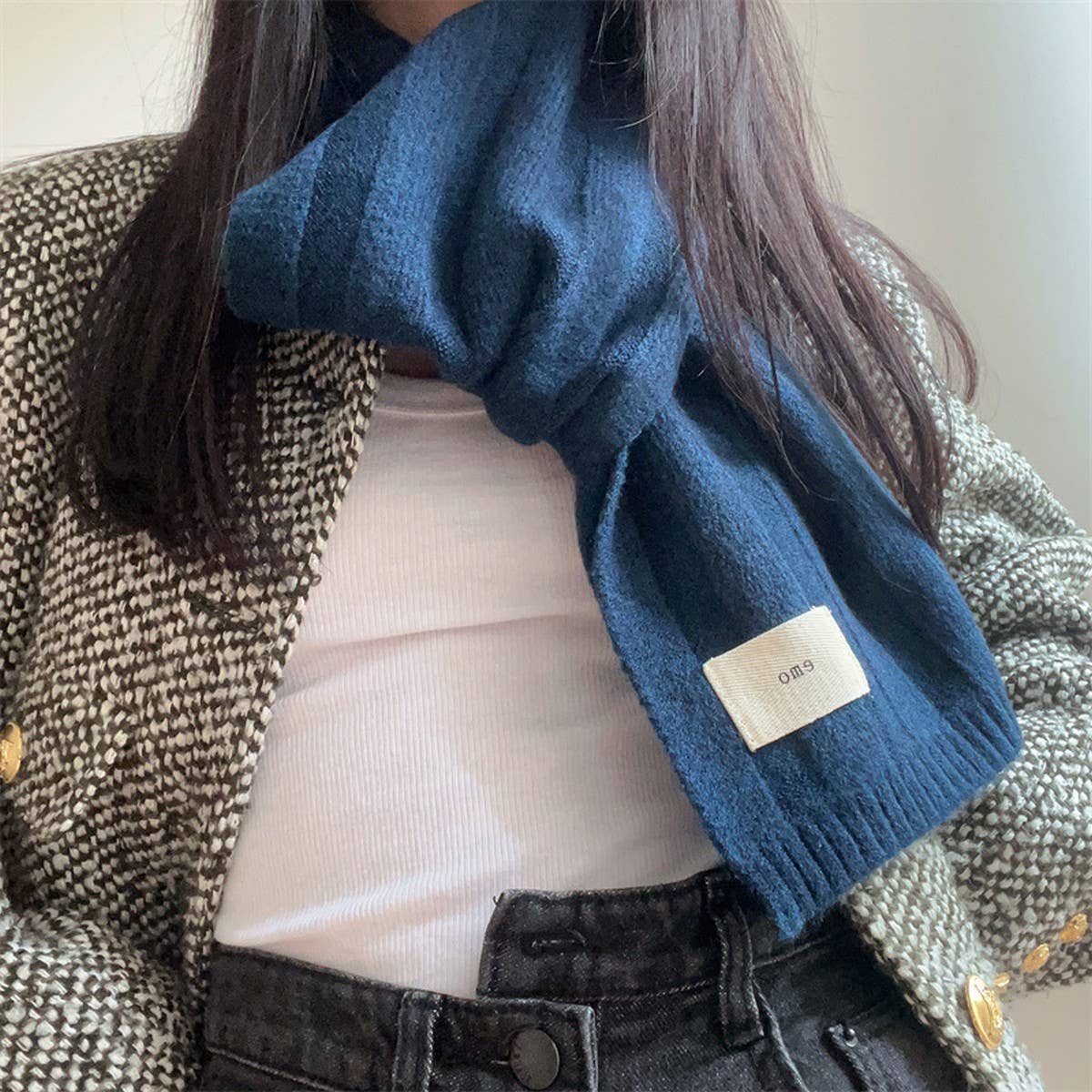 Knit Stripe Scarf - Warm Fall/Winter Unisex Scarf