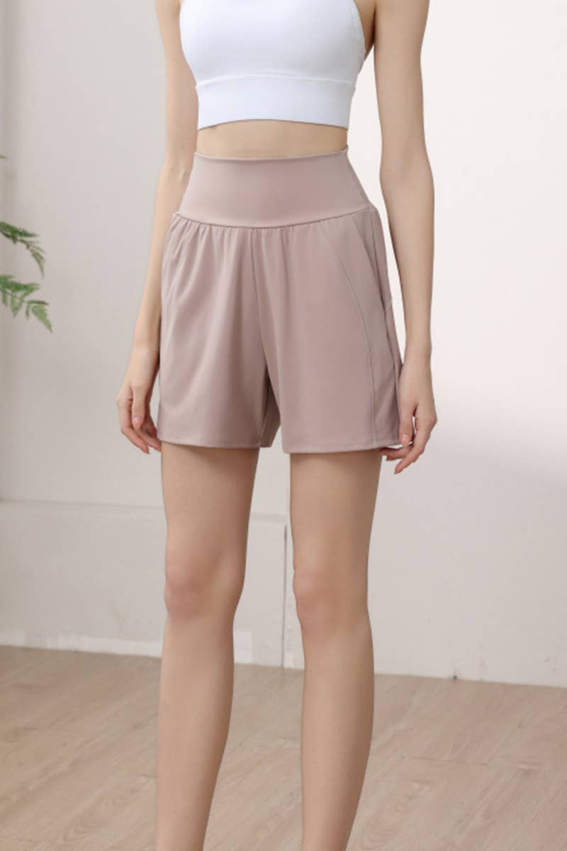 CWBSS0450_SUMMER HIGH WAIST TUMMY CONTROL YOGA SHORTS