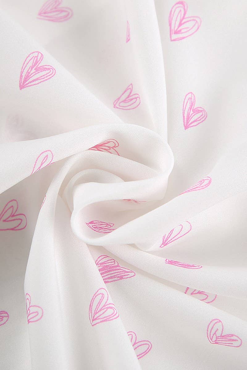 CWSPJ0062_PRINTED SHORT SLEEVED SHIRT SHORTS PAJAMAS SET