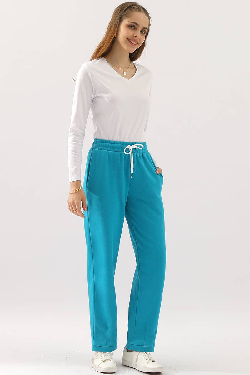CWBLP392-P_PLUS SIZE HIGH WAISTED WIDE LEG LONG SWEATPANTS