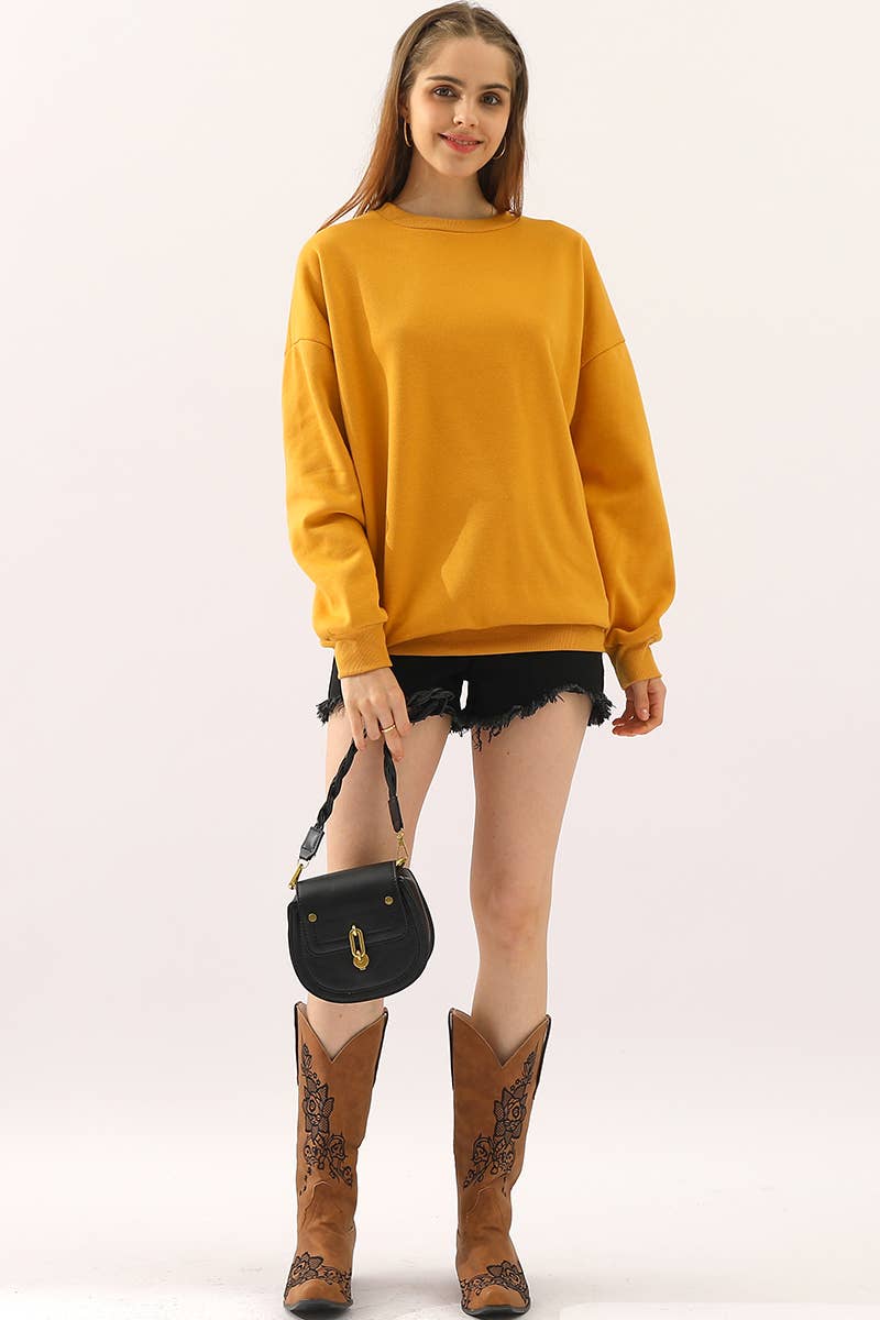 CWTTL902-P_PLUS SIZE CREW NECK PULLOVER SWEATSHIRT TOPS