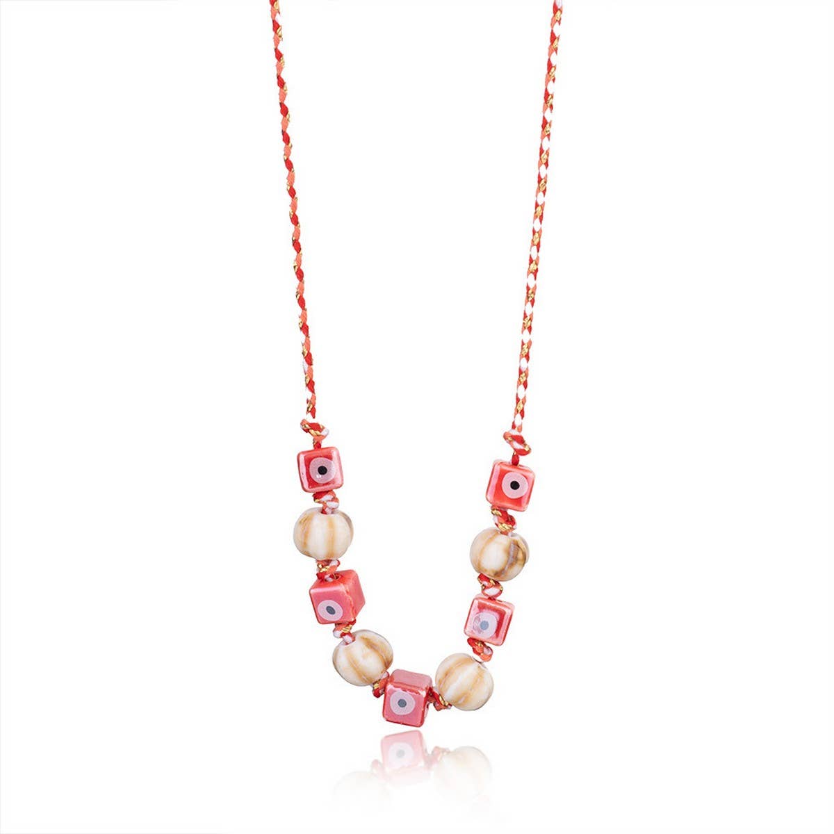 Ocean Style Handmade Glass Beads Necklace_CWMM7544