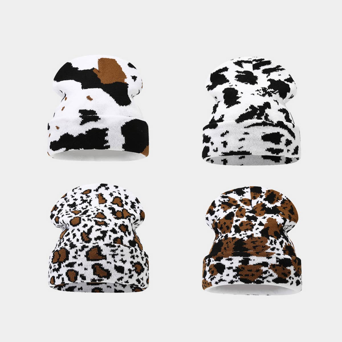 FASHIONABLE LEOPARD JACQUARD KNITTED HAT_CWAH1621