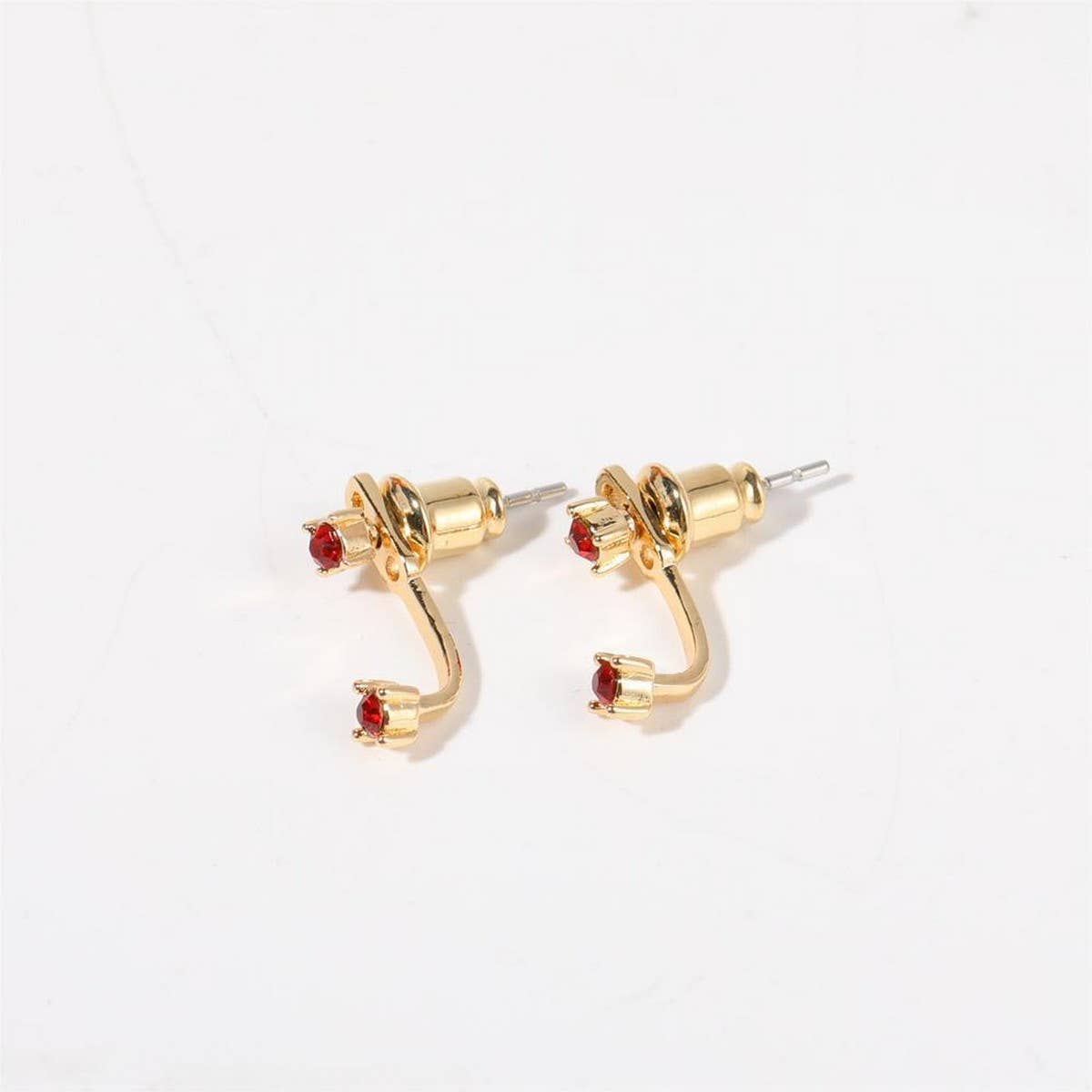 Simple colorful birthstone earrings_CWMM5346