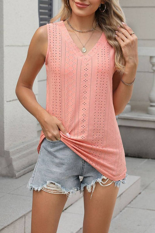 CWTTSL0306_SOLID COLOR V-NECK LOOSE BOTTOMING VEST