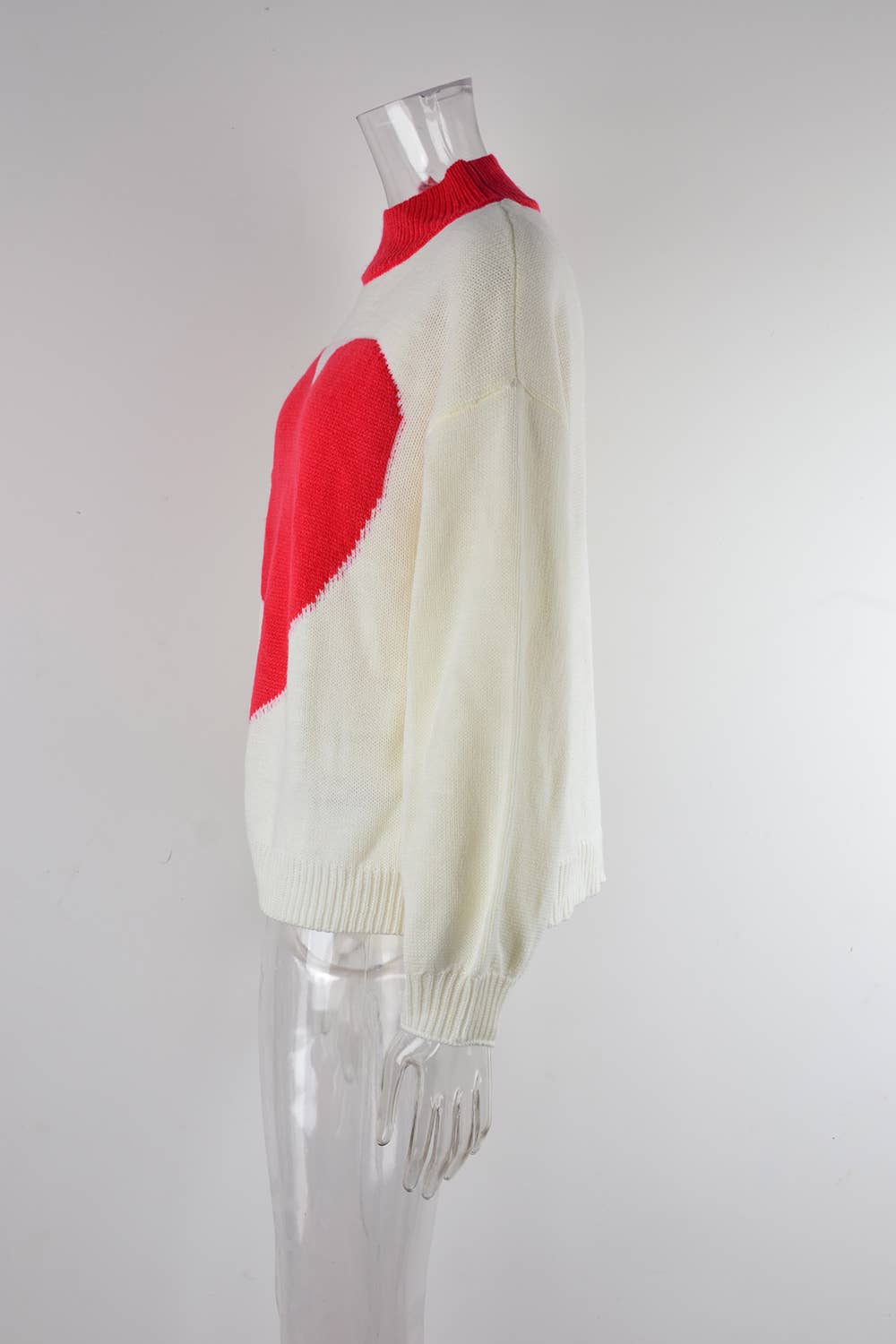 BIG LOVE VALENTINE'S DAY CREW-NECK KNIT PULLOVER