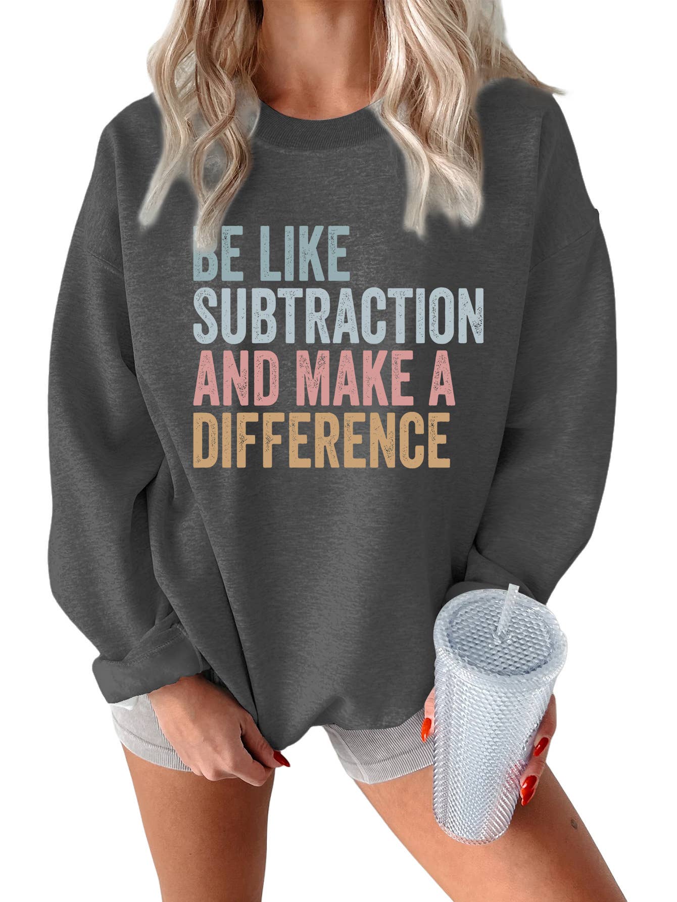 Be like subtraction printed thickened hoodie