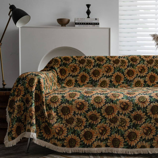 BLUE FLORAL JACQUARD SOFA THROW_CWMM1647