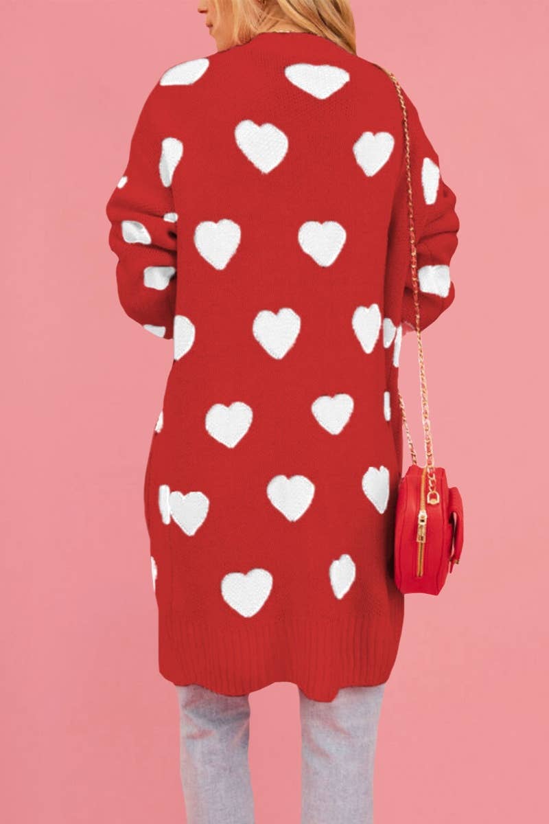 CWOCAL1822_AUTUMN WINTER LOVE LONG SLEEVE SWEATER CARDIGAN