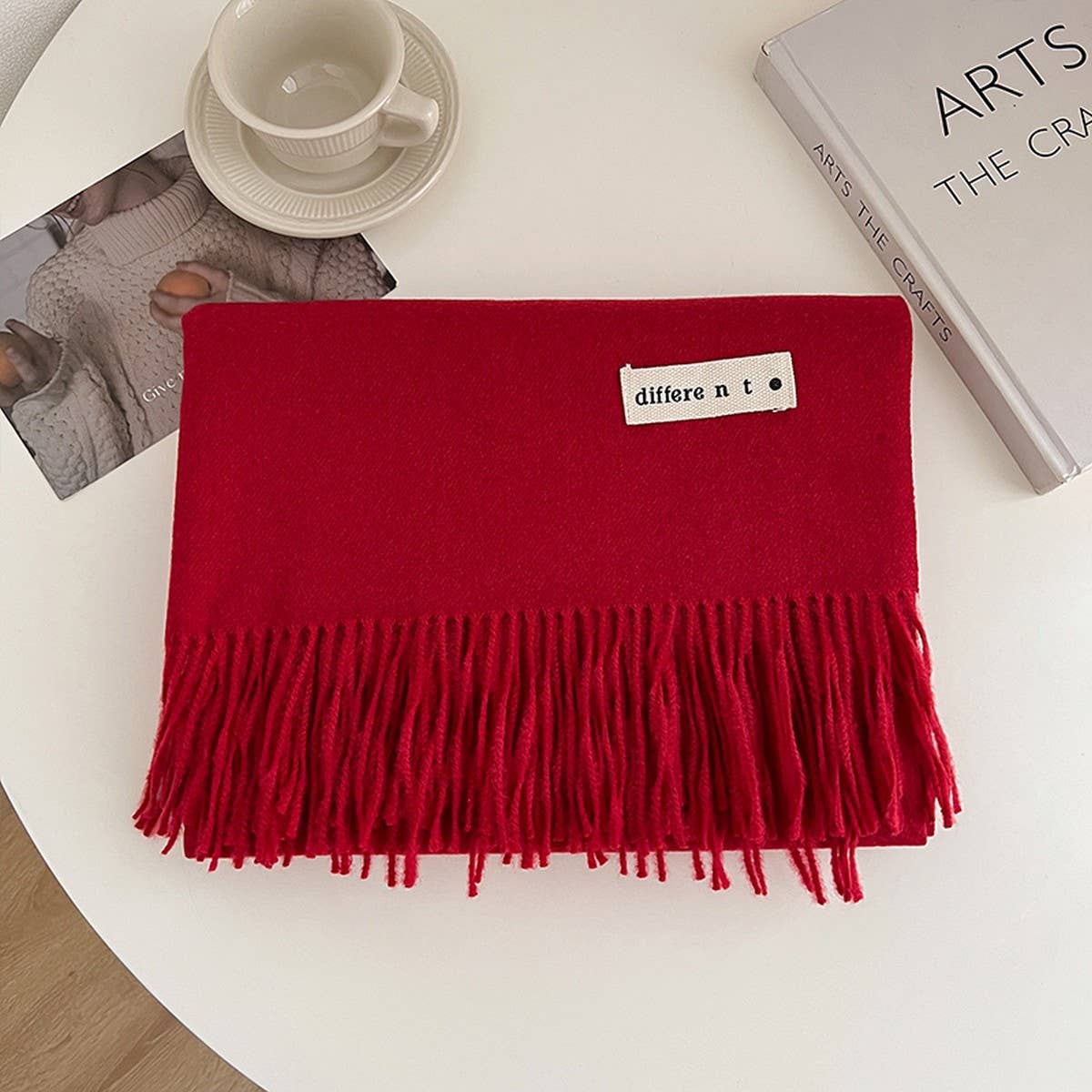 Solid Color Faux Cashmere Scarf - Wrap for Couples_CWASC1499