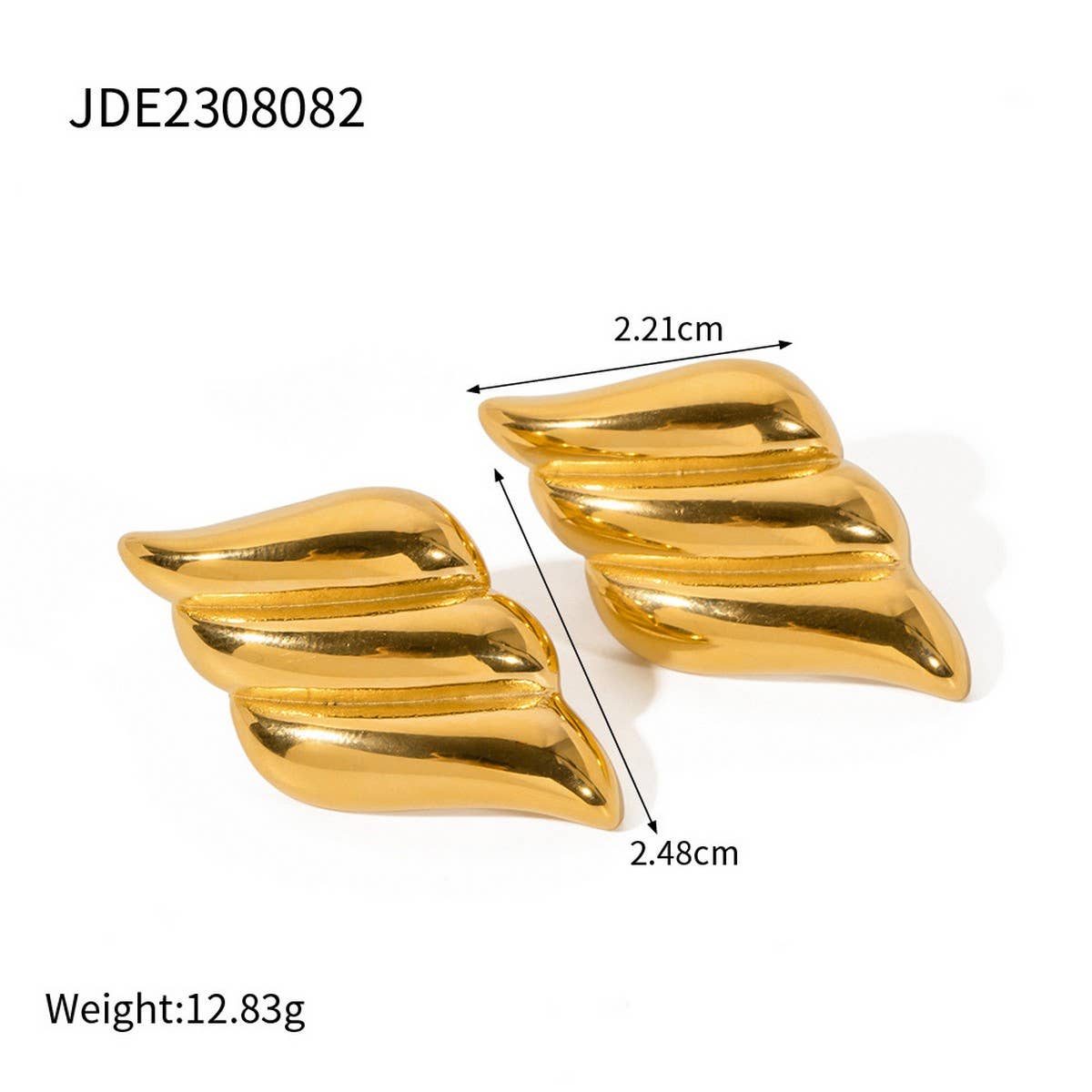 GOLD FLOWER JEWELRY LIGHT LUXURY VERSATILE EARRINGS