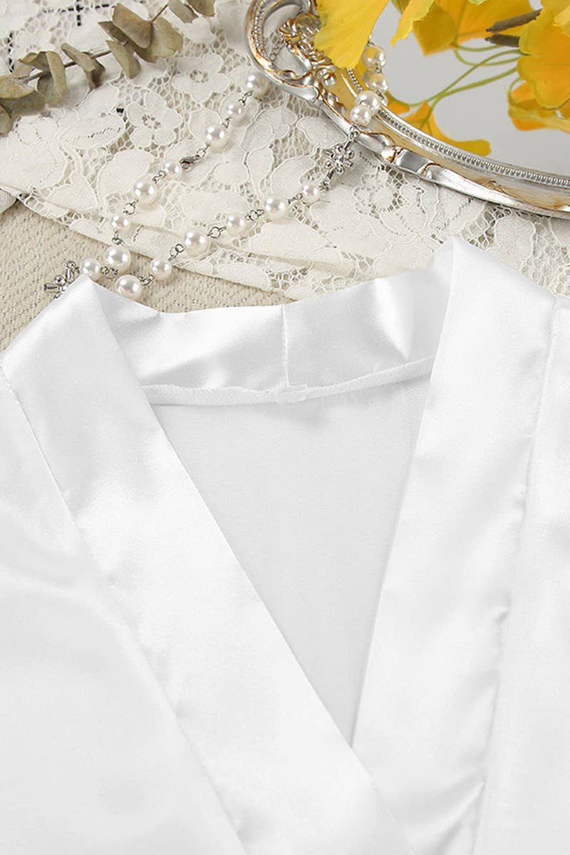 CWSPJ00532_WHITE SATIN LACE ROBE WOMEN AUTUMN LOUNGEWEAR