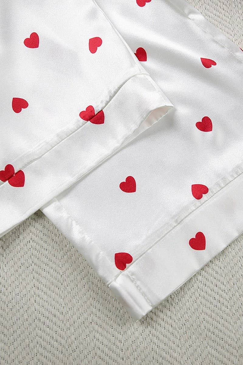 CWSPJ0067_LOVE PRINTED LONG-SLEEVED SHIRT LOUNGEWEAR SET