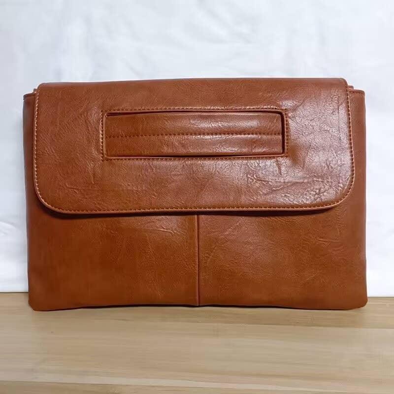 PU crossbody strap large-capacity clutch