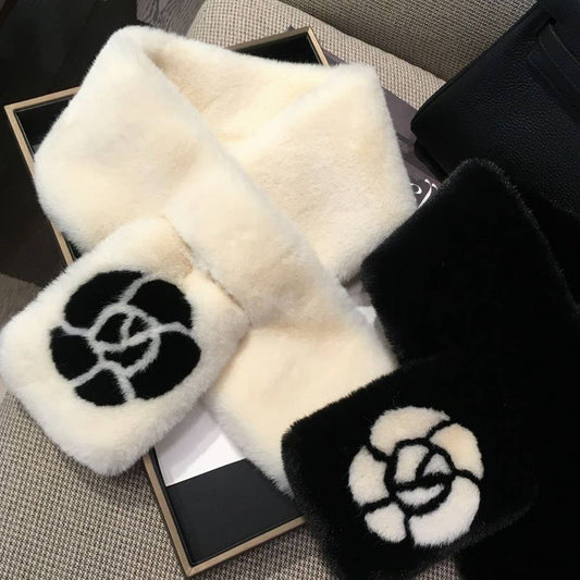 Faux Rabbit Fur Scarf - Chic Warm Winter Neck Wrap