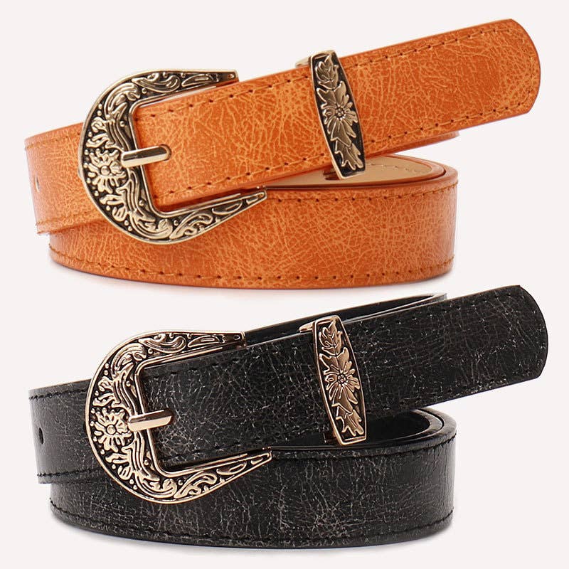 Fashionable jeans with a high-end style belt
