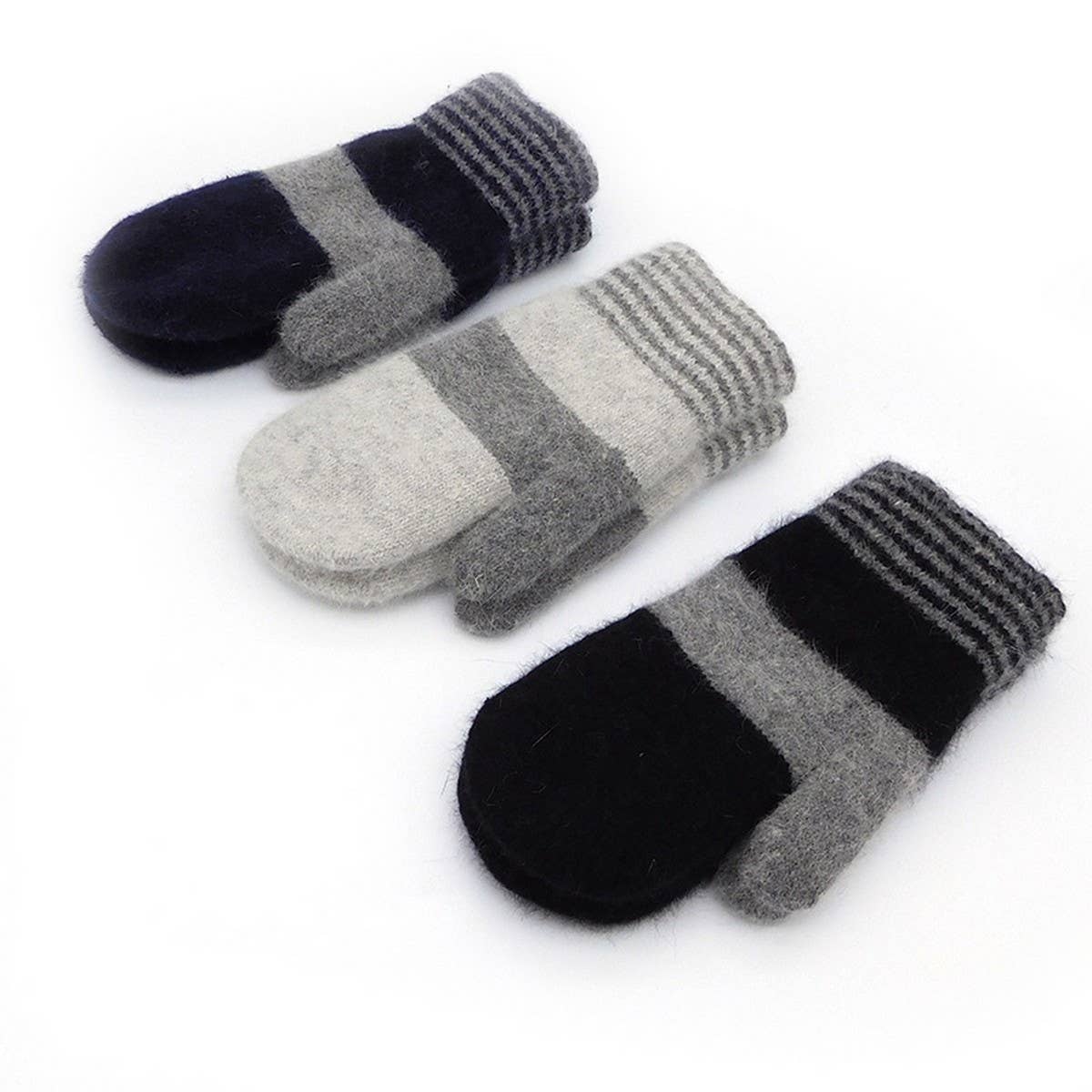 NEW WINTER RABBIT FUR WARM KNITTED GLOVES_CWAG0260