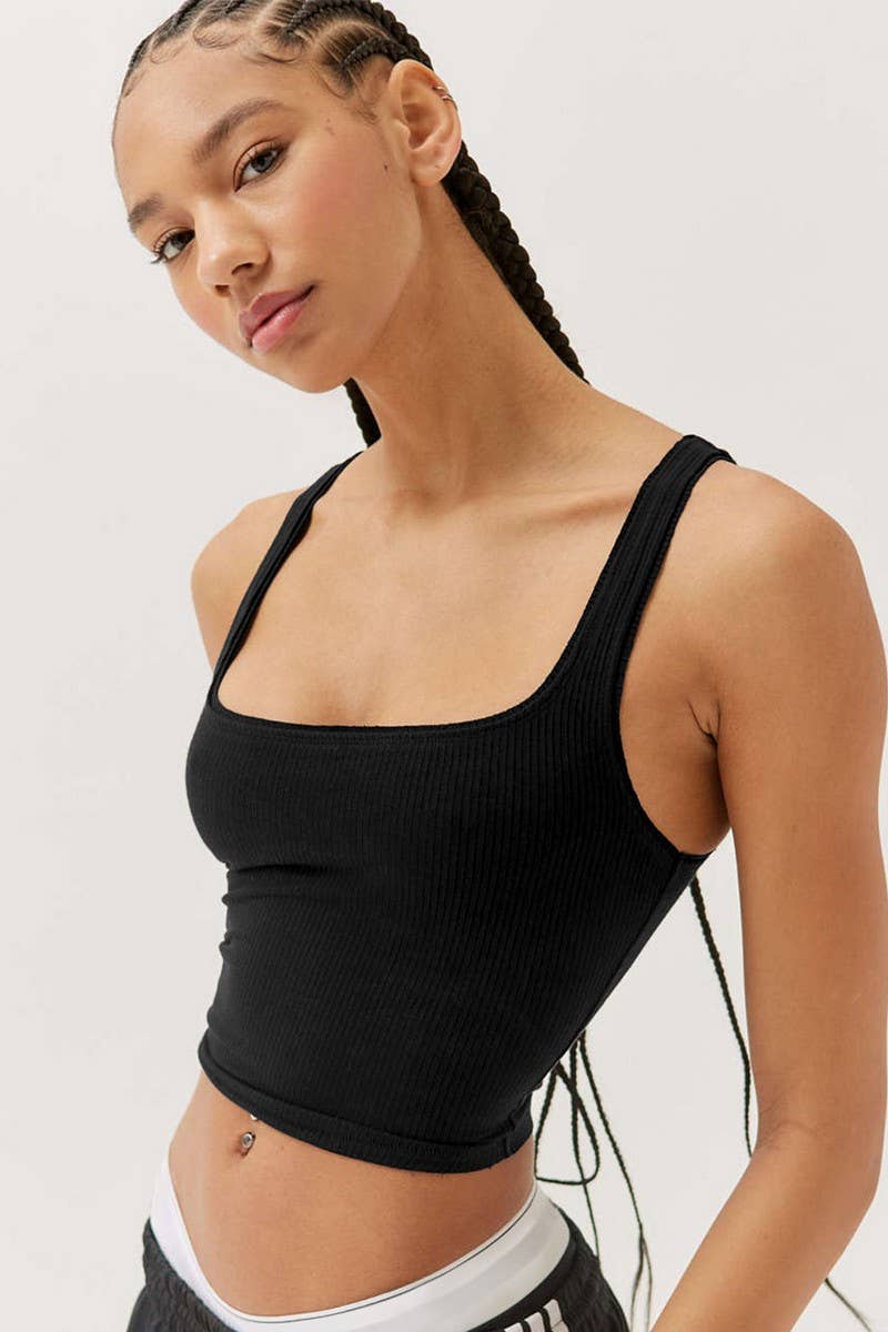 CWTSTSL0156_SOLID COLOR INNER WEAR SLIM HOT GIRL CAMISOLE TO