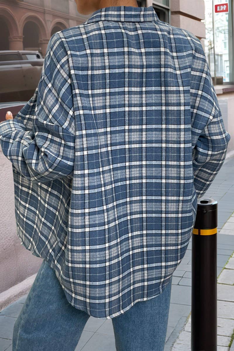 CWTSTL00961_CLASSIC PLAID LIGHTWEIGHT CASUAL SHIRT TOP