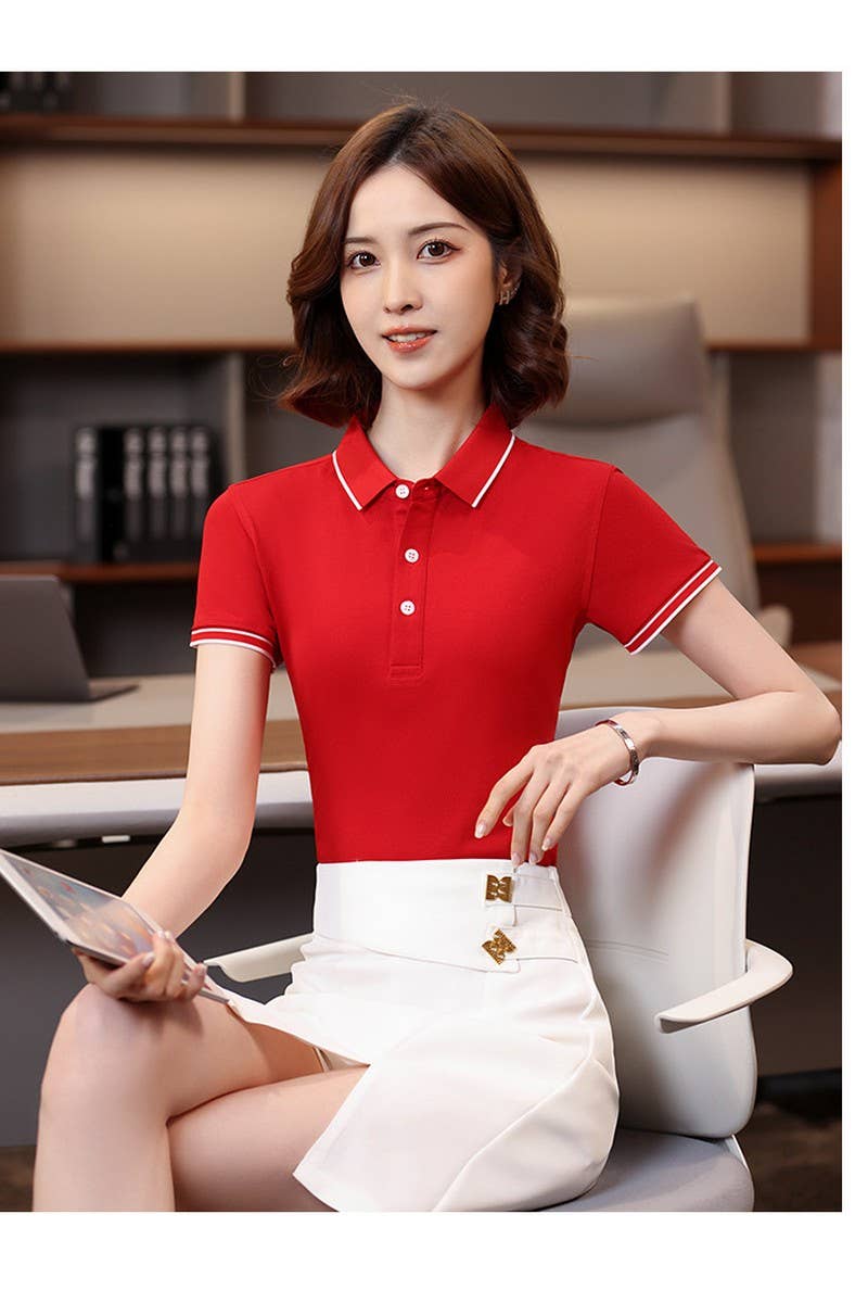 CWTBLS02449_EFFORTLESS STYLE SOLID POLO GOES WITH EVERYTHIN