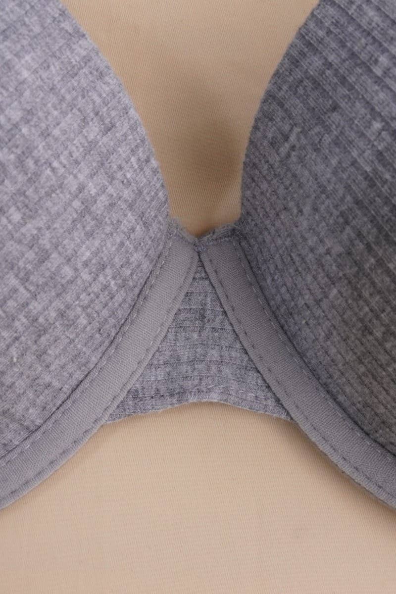 CWMU00283_BLACK COTTON UNDERWIRE FASHION ADJUSTABLE BRA