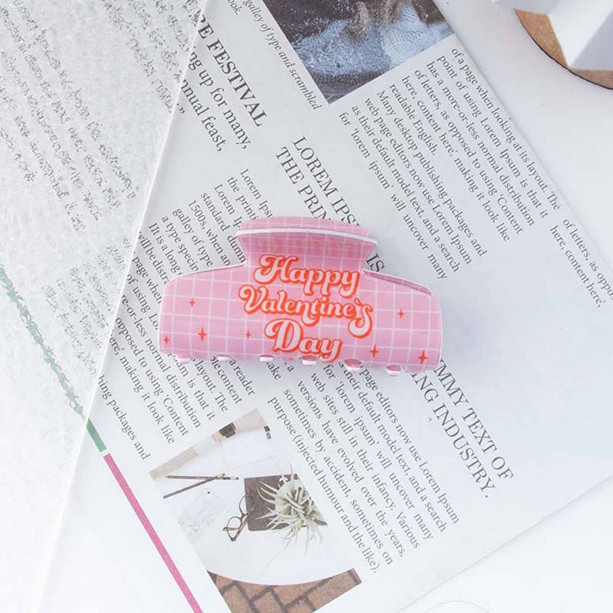 CWAHA1313_SWEET RED SERIES LOVE LATTICE HAIR CLAW CLIP