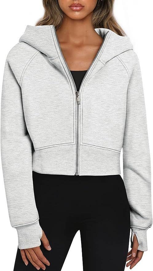 CWOHOL0366_Zip-Up Long Sleeve Casual Hoodie Top