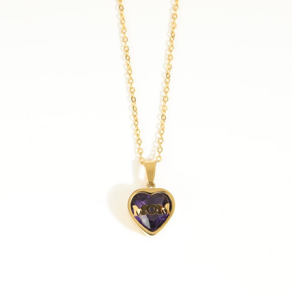 STAINLESS STEEL DECEMBER ZIRCON NECKLACE_CWMM3821