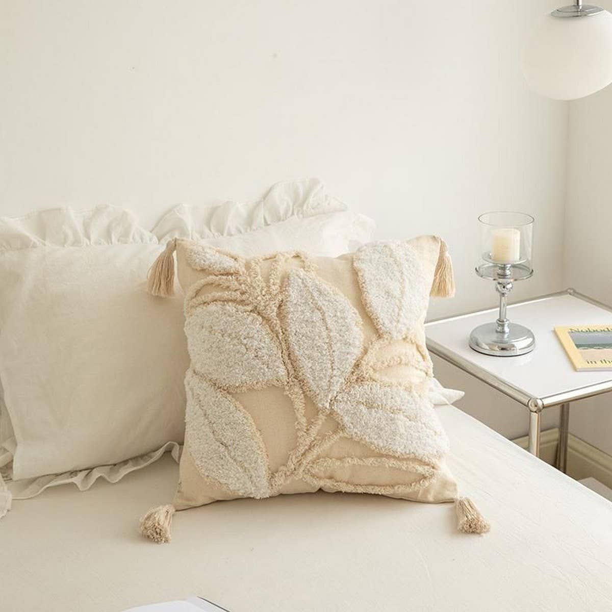 Luxury White Green Sofa Pillow Cover Modern Cushion