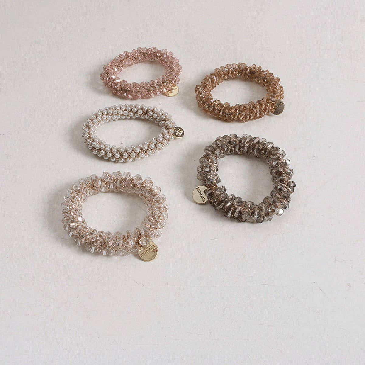Cute Pearl Crystal Hair Tie Elastic Handmade Band