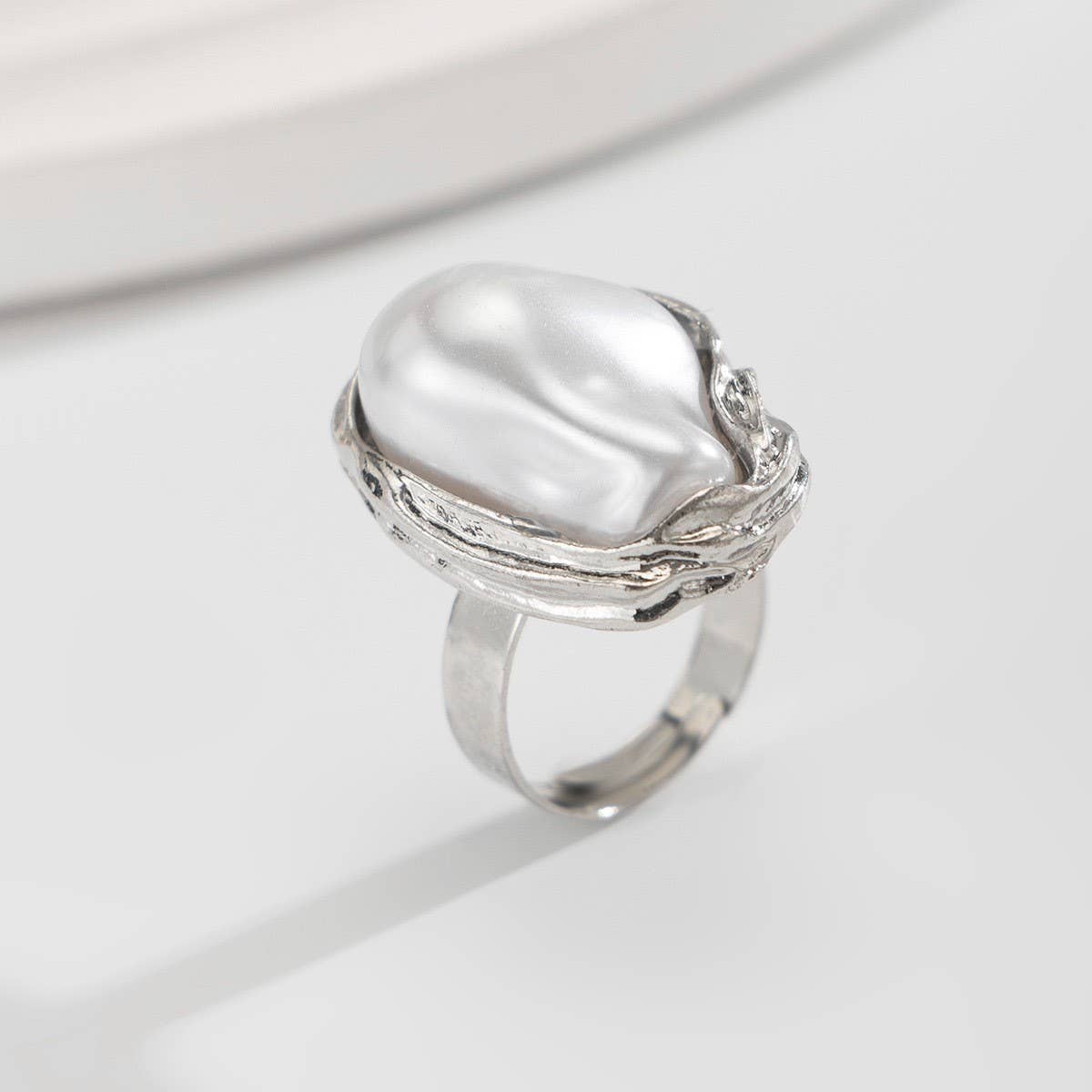 NEW WRINKLED THREE-DIMENSIONAL LOVE ALLOY RING_CWMM3241